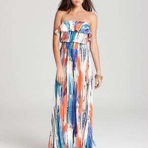 Guess "Chelsea" Strapless Maxi Dress - Multicolore